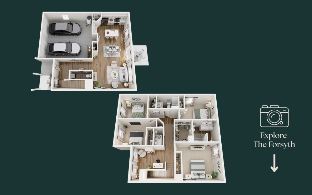 Forsyth (Heritage) - 4 bedroom floorplan layout with 2.5 bathrooms and 1975 square feet